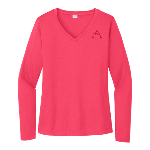 TotalTransport - Sport Tek Ladies Long Sleeve V Neck Competitor Tee v2