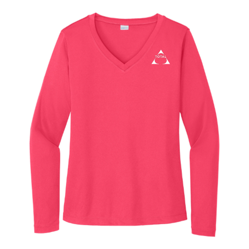 TotalTransport - Sport Tek Ladies Long Sleeve V Neck Competitor Tee v1